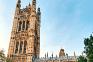 UK Parliament during the day